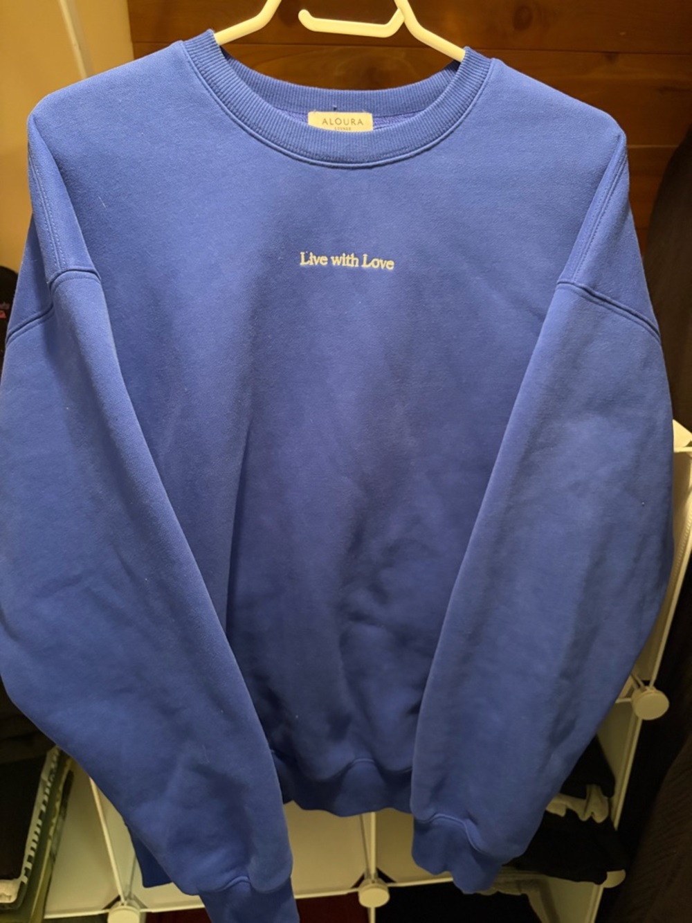 Women's 'Live with Love' Crewneck Sweatshirt - Blue